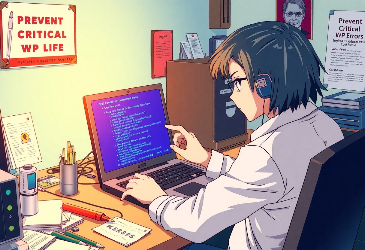 a cartoon of a woman using a laptop