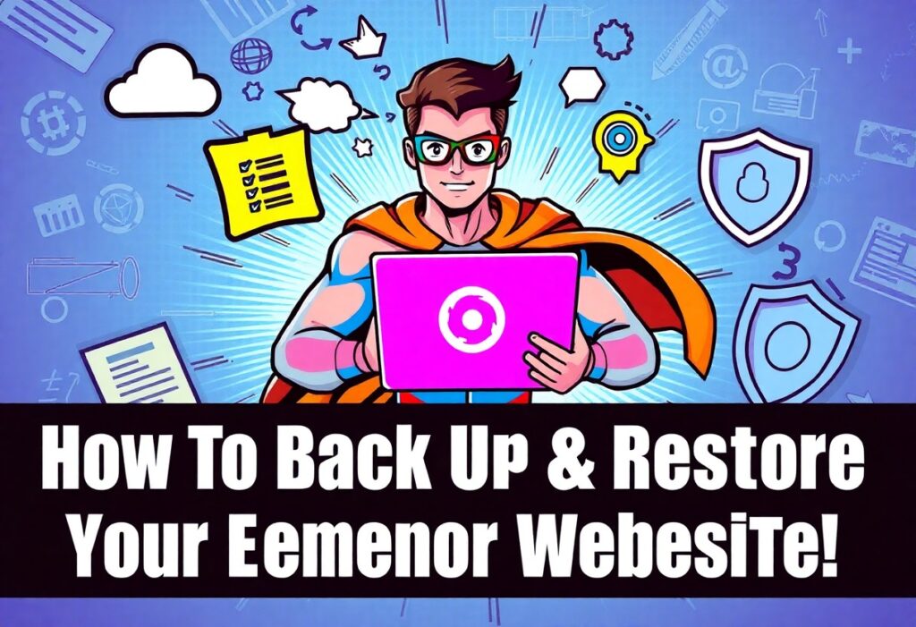 a cartoon of a man holding a laptop