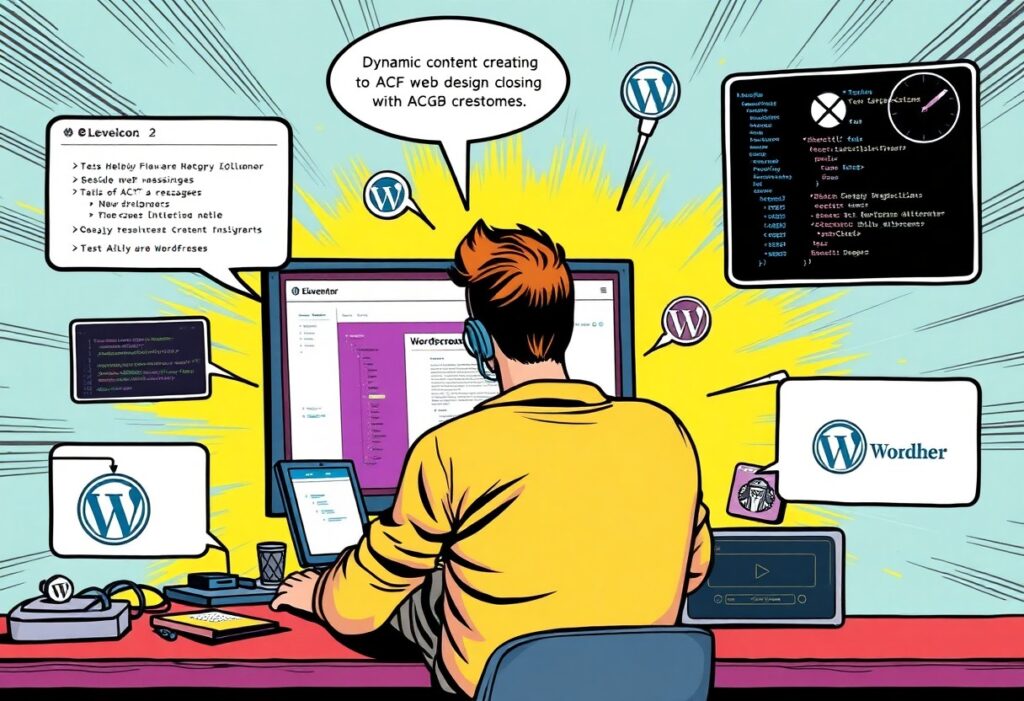 a man sitting at a desk with computers