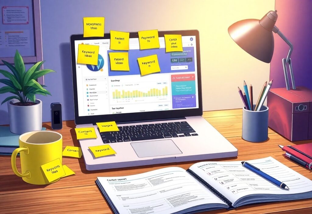 a laptop and a book on a desk