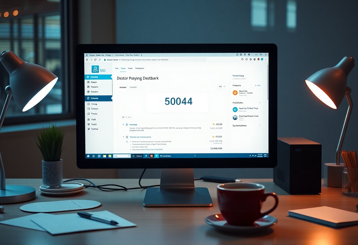 a computer screen on a desk
