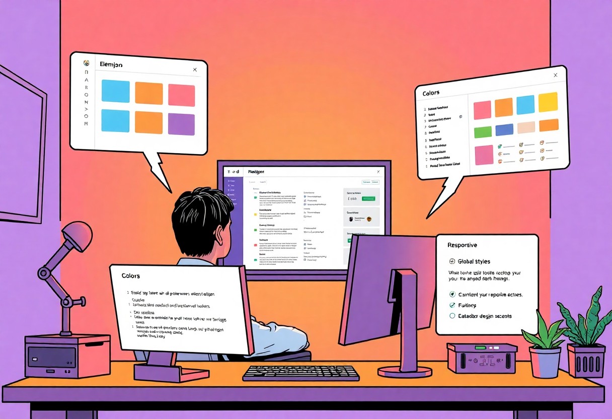 a man sitting at a desk with several computer screens