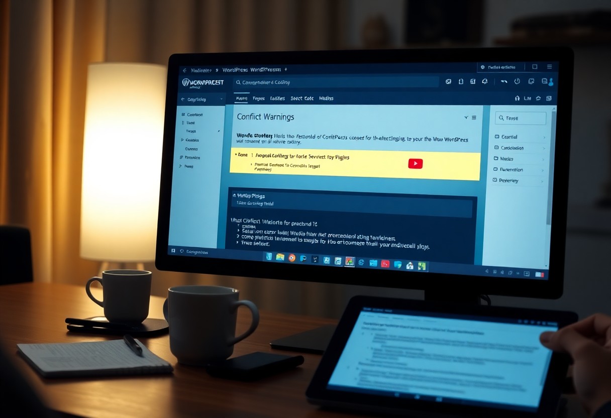 a computer screen on a desk