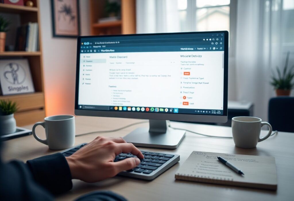 a person typing on a keyboard