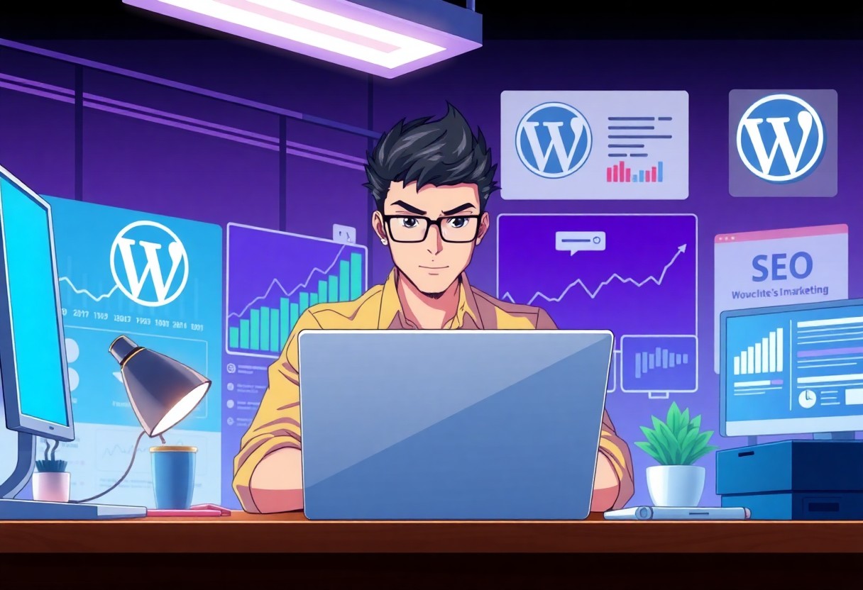 a man sitting at a desk with a laptop