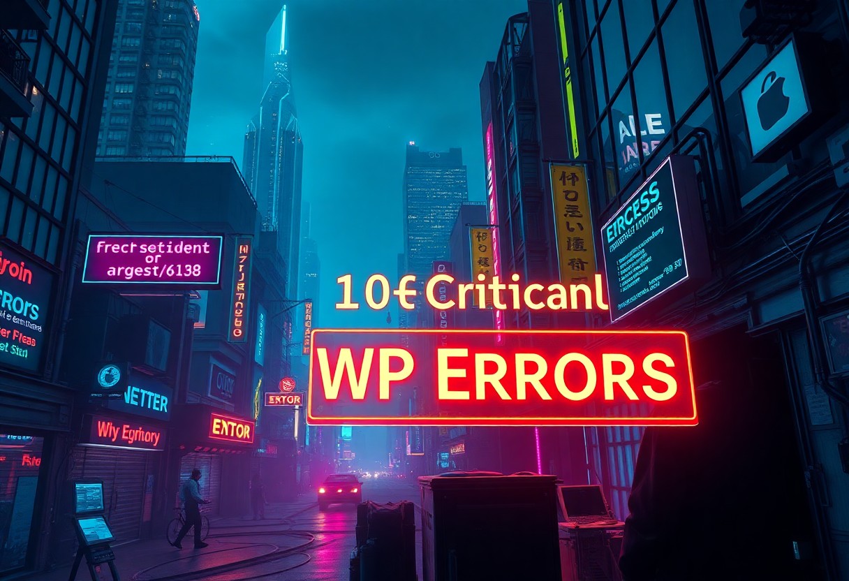 a street with neon signs and buildings in the background