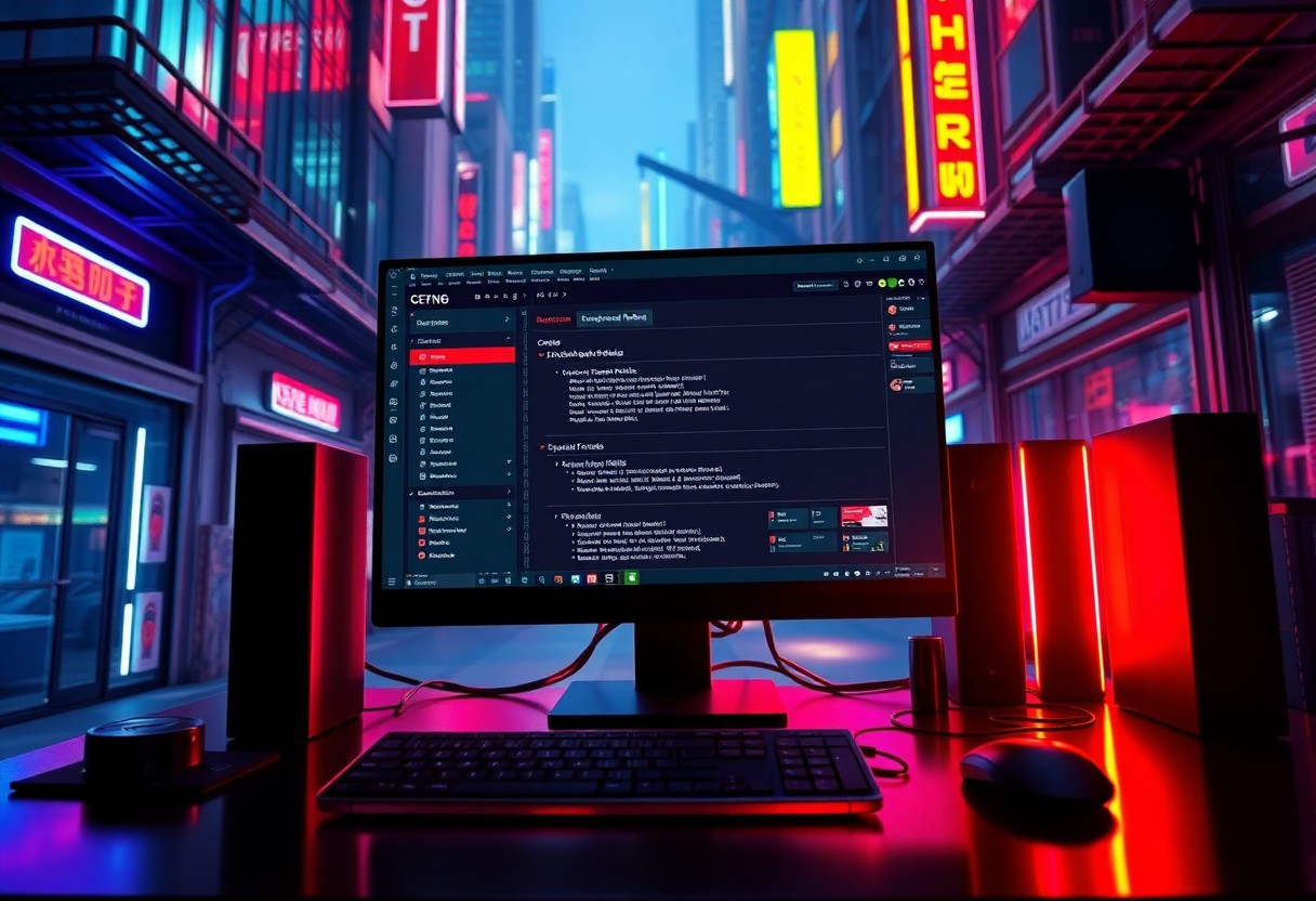 a computer on a table in a city