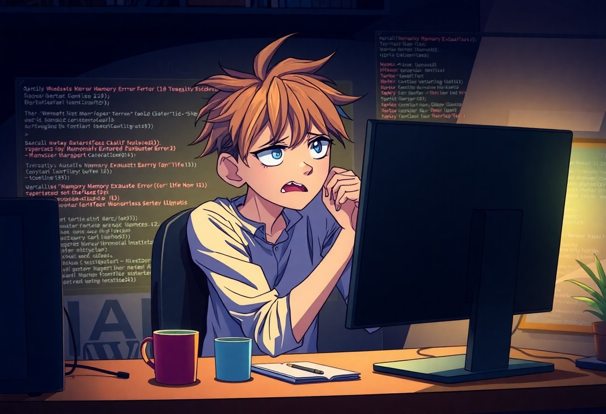 a cartoon of a boy sitting at a desk with a computer